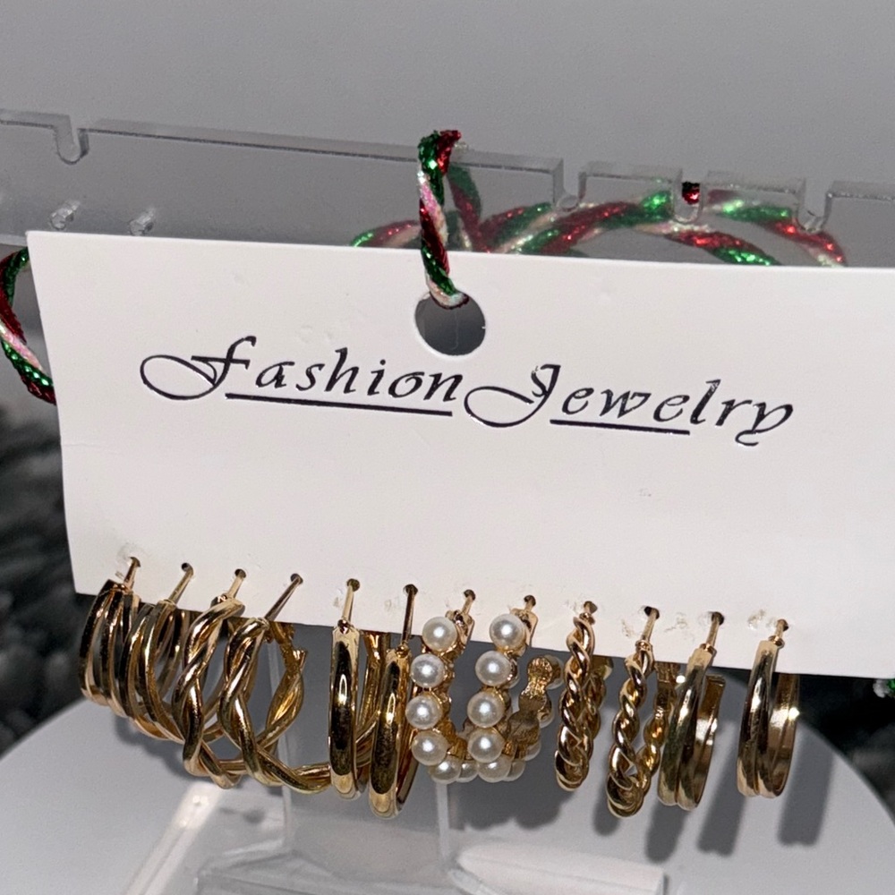 Fashion Jewelry Gold and Pearl Earring Collection - Picture 3 of 5